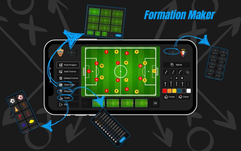 Formation maker for tactec football club by ventio